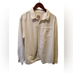 Fat Face White Cotton Button Down LS Shirt Sz XXL United Kingdom Casual Pocket